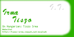 irma tiszo business card